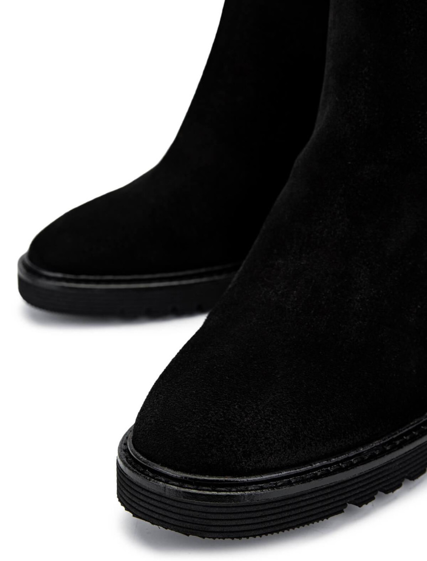 Tamer Tanca Kadın Hakiki Deri Siyah Süet Casual Bot