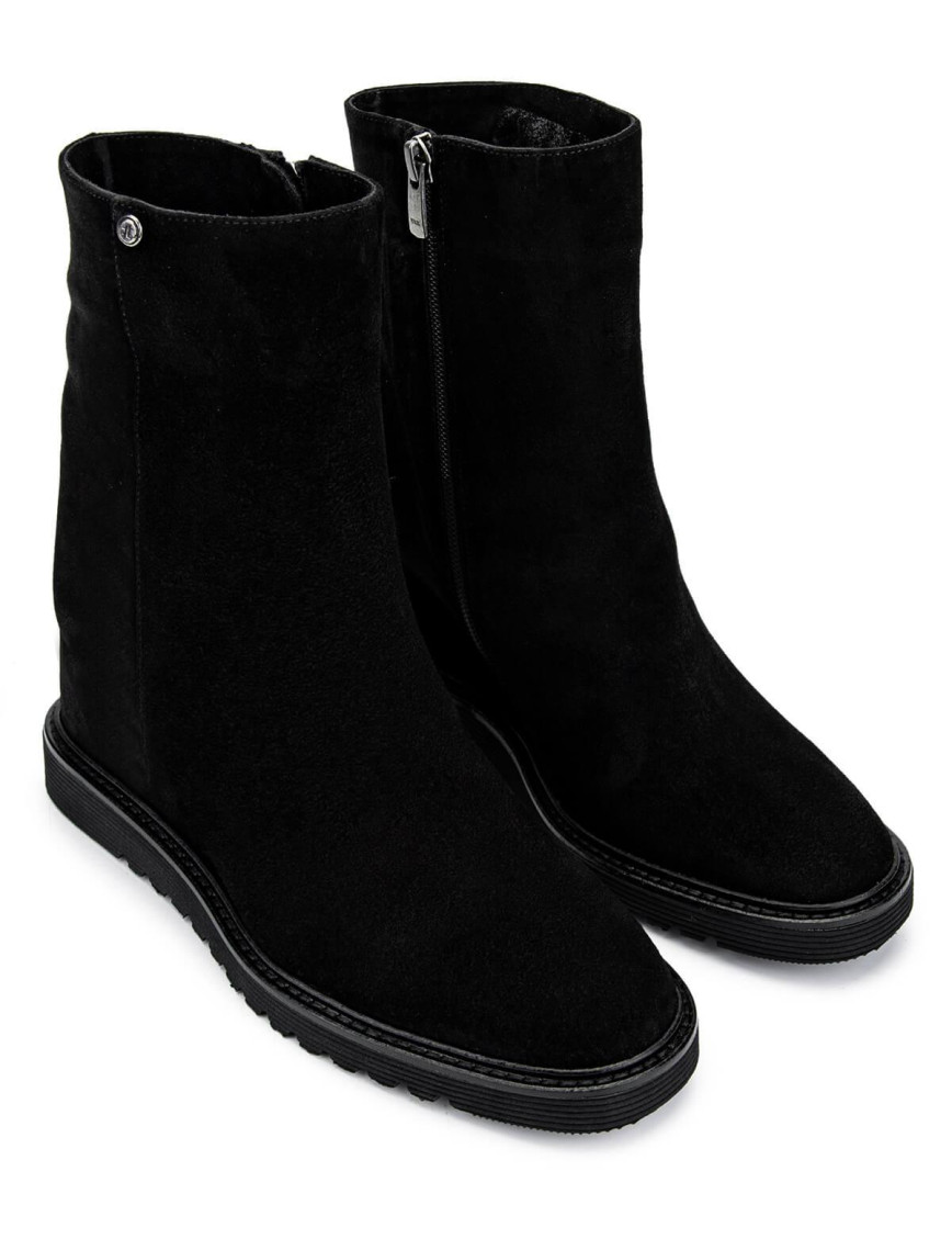 Tamer Tanca Kadın Hakiki Deri Siyah Süet Casual Bot