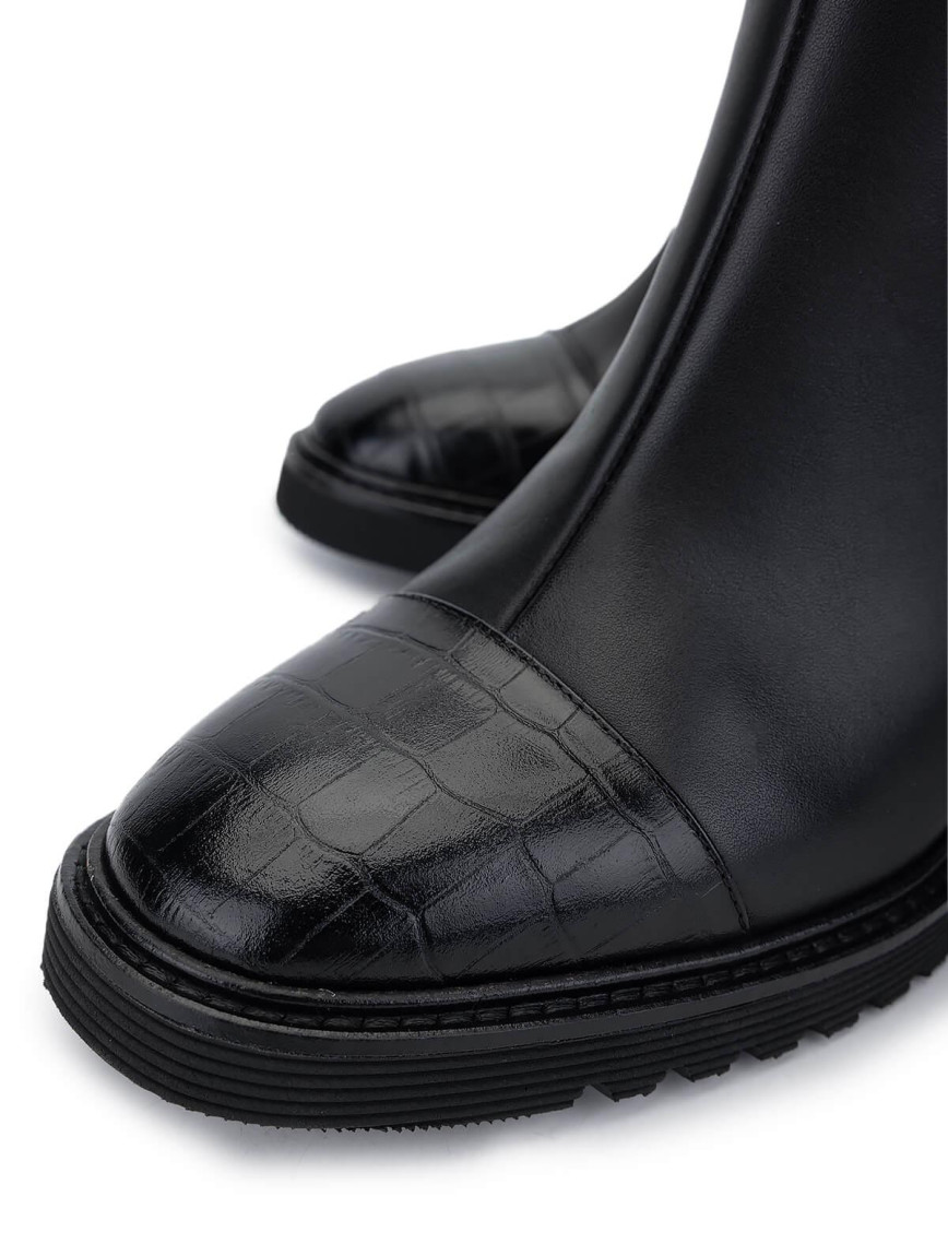 Tamer Tanca Kadın Hakiki Deri Siyah Deri Casual Bot Tamer Tanca Kadın Hakiki Deri Siyah Deri Casual Bot