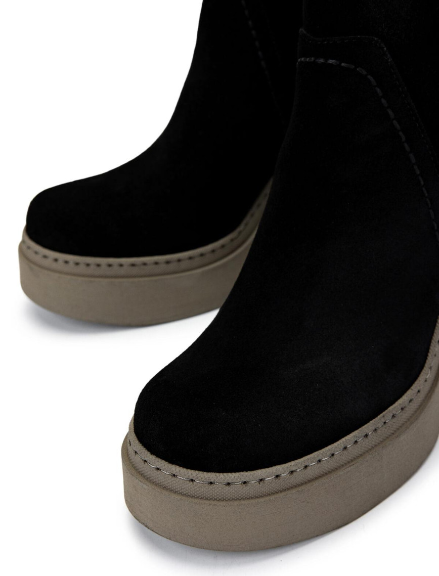 Tamer Tanca Kadın Hakiki Deri Siyah/Haki Casual Bot Tamer Tanca Kadın Hakiki Deri Siyah/Haki Casual Bot