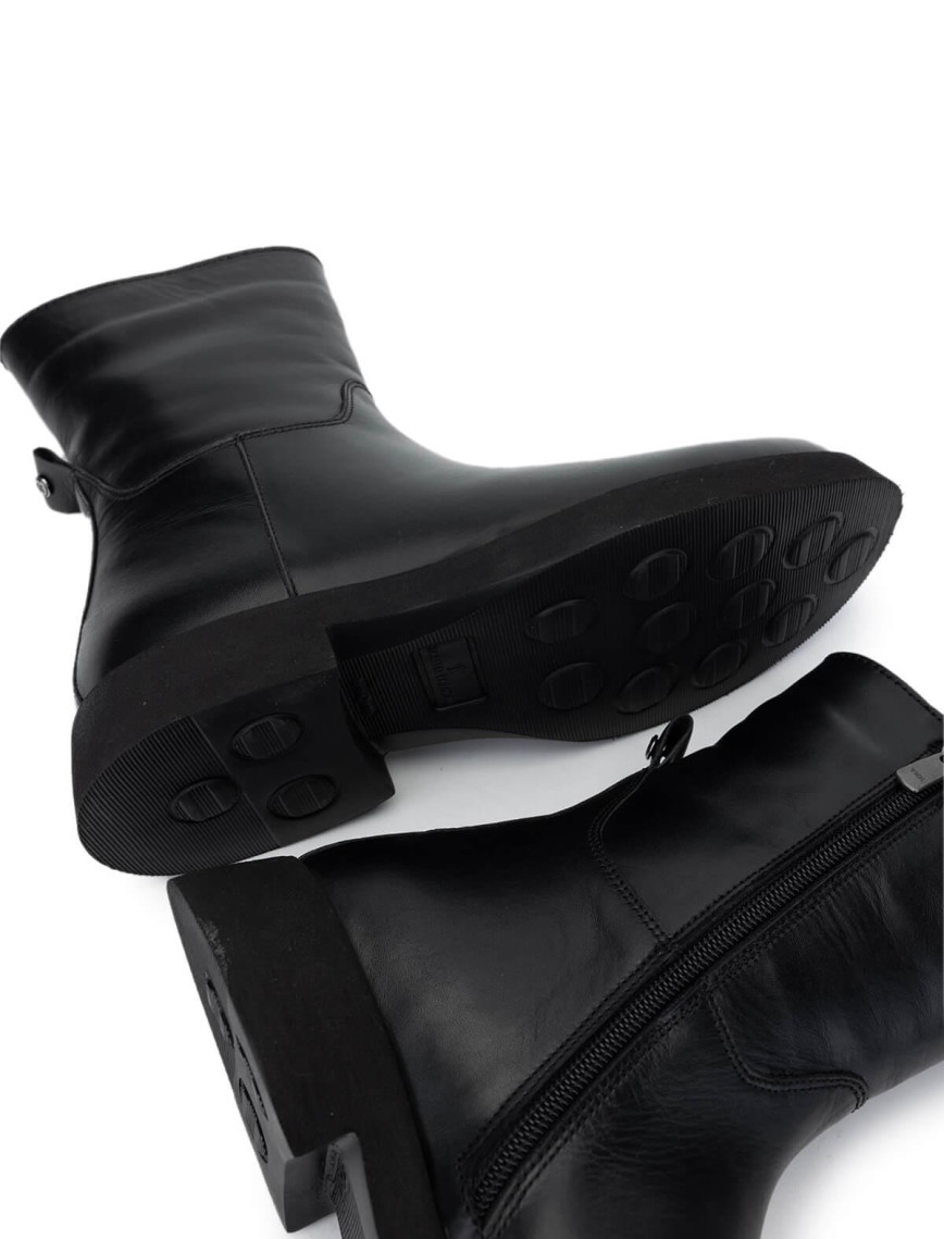 Tamer Tanca Kadın Hakiki Deri Siyah Deri Casual Bot