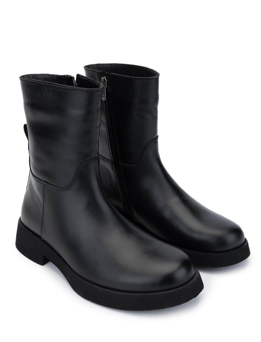 Tamer Tanca Kadın Hakiki Deri Siyah Deri Casual Bot