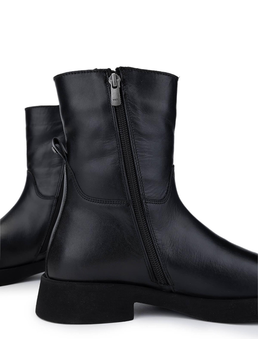 Tamer Tanca Kadın Hakiki Deri Siyah Deri Casual Bot