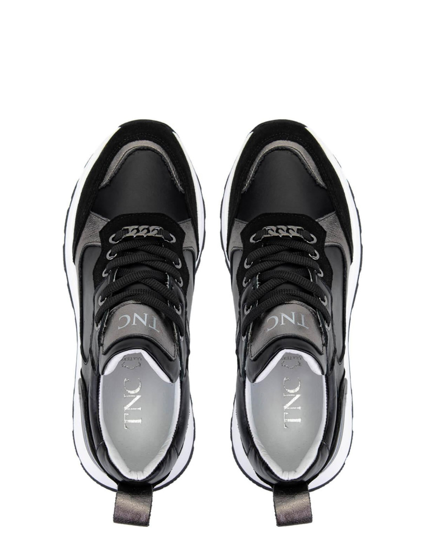 Tamer Tanca Kadın Hakiki Deri Siyah Süet Sneakers & Spor Ayakkabı