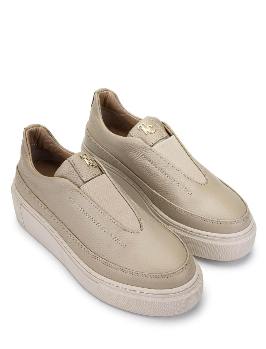 Tamer Tanca Kadın Hakiki Deri Bej Sneakers & Spor Ayakkabı Tamer Tanca Kadın Hakiki Deri Bej Sneakers & Spor Ayakkabı