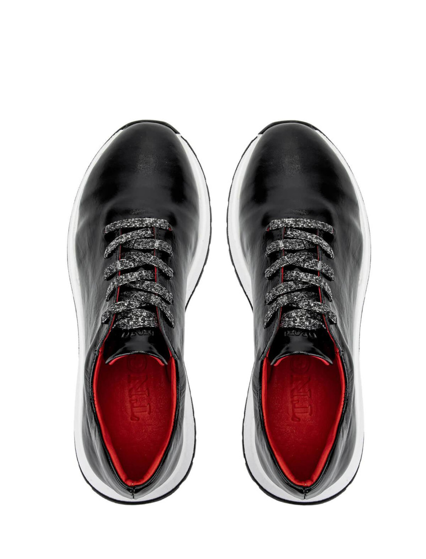 Tamer Tanca Kadın Hakiki Deri Siyah Rugan Sneakers & Spor Ayakkabı Tamer Tanca Kadın Hakiki Deri Siyah Rugan Sneakers & Spor Ayakkabı