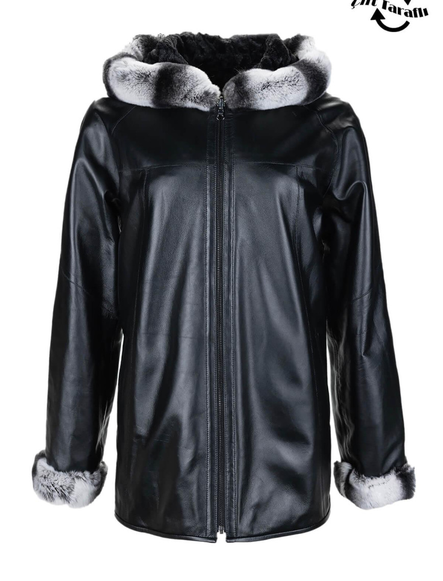 Tamer Tanca Kadın Hakiki Deri Siyah Deri Mont Tamer Tanca Kadın Hakiki Deri Siyah Deri Mont