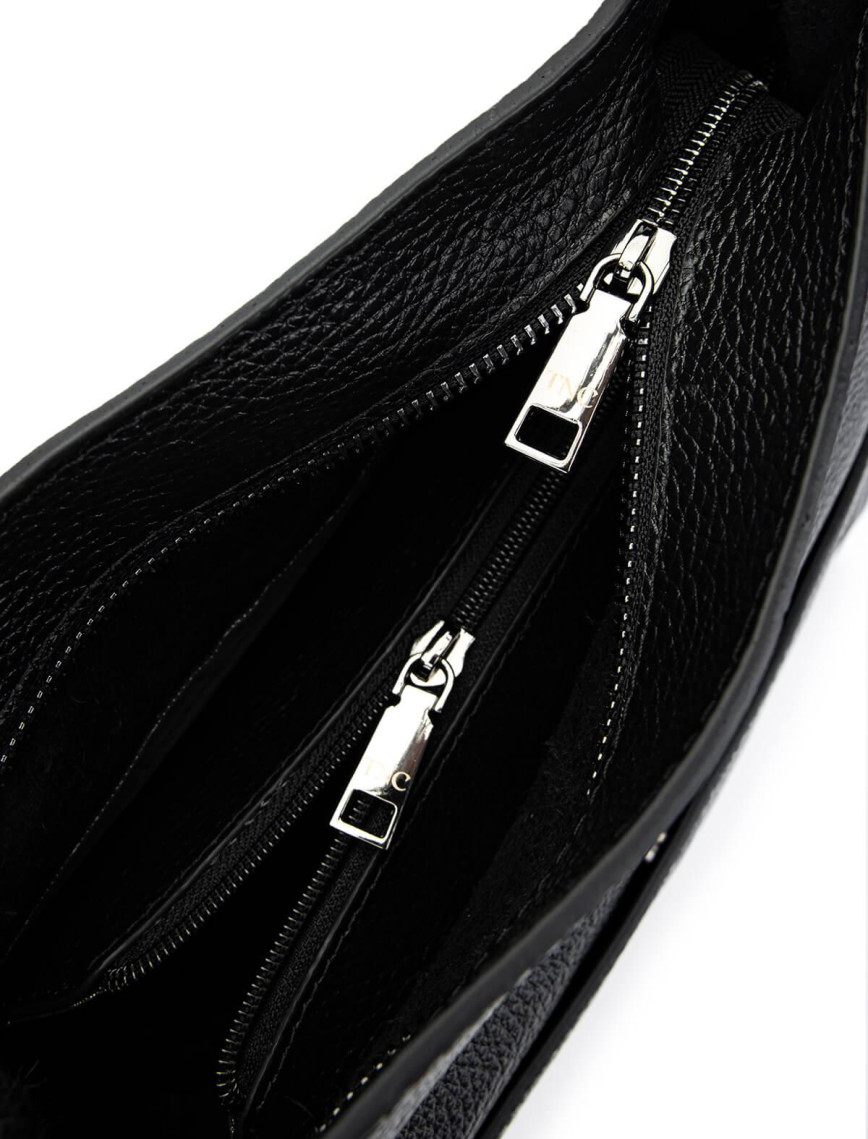 Tamer Tanca Kadın Hakiki Deri Siyah Floter Omuz Çanta Tamer Tanca Kadın Hakiki Deri Siyah Floter Omuz Çanta