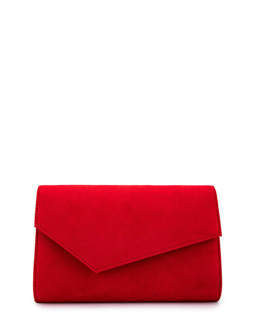 Tamer Tanca Kadın Vegan Kırmızı Süet Omuz Çanta Tamer Tanca Kadın Vegan Kırmızı Süet Omuz Çanta