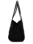 Tamer Tanca Kadın Keten Siyah/Siyah Omuz Çanta Tamer Tanca Kadın Keten Siyah/Siyah Omuz Çanta