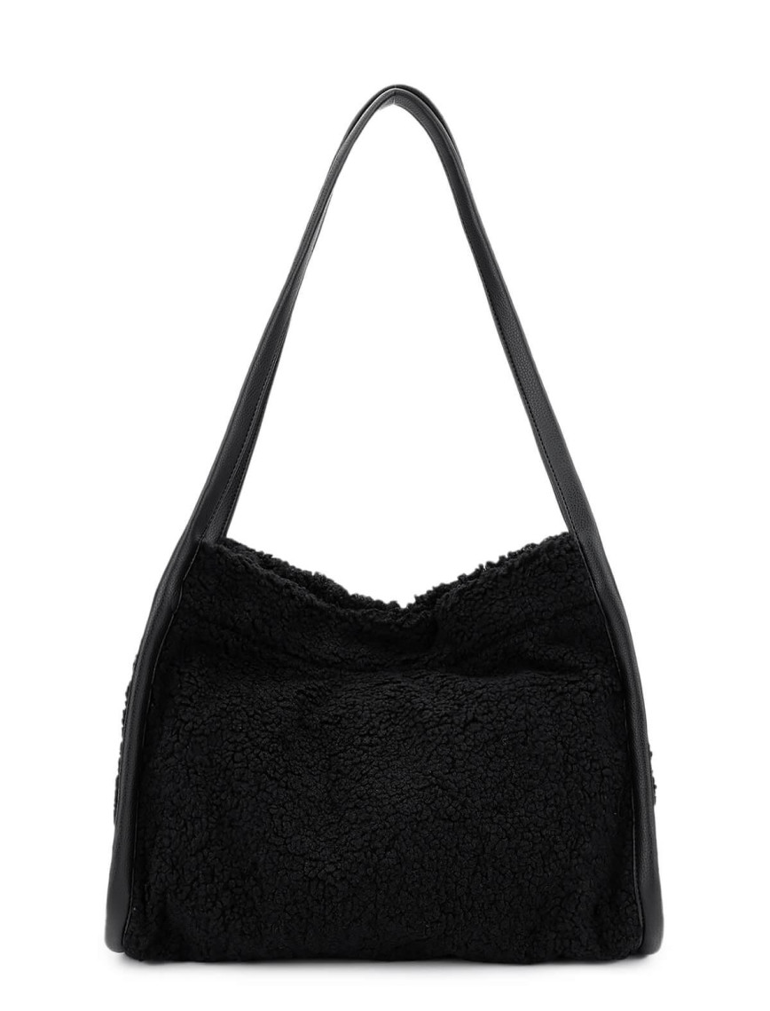 Tamer Tanca Kadın Keten Siyah/Siyah Omuz Çanta Tamer Tanca Kadın Keten Siyah/Siyah Omuz Çanta