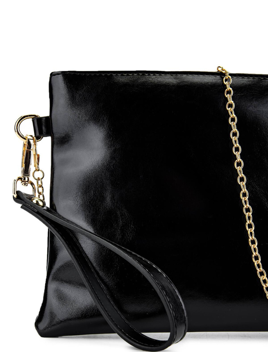 Tamer Tanca Kadın Vegan Siyah Rugan El Çantası