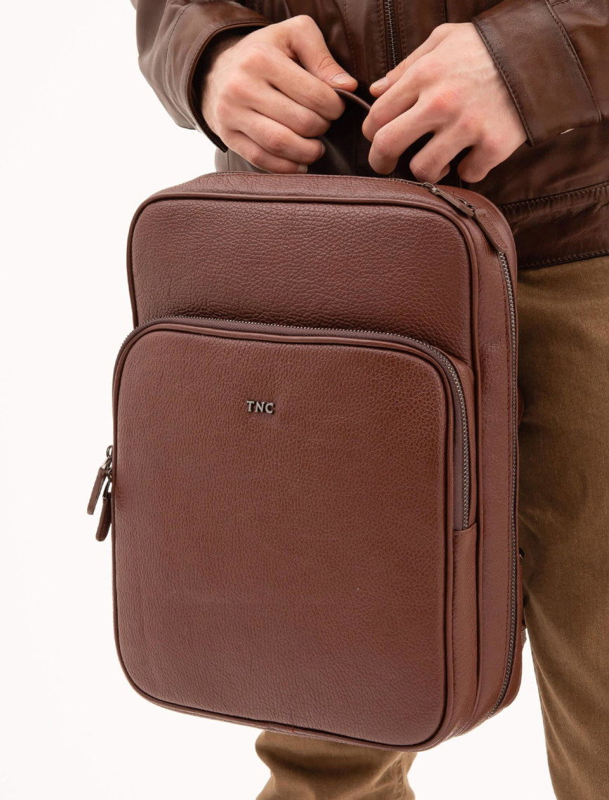 Tamer Tanca Erkek Hakiki Deri Kahverengi Sırt Çantası Tamer Tanca Erkek Hakiki Deri Kahverengi Sırt Çantası