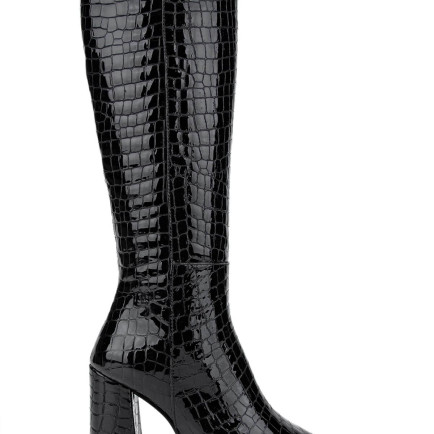 Tamer Tanca Kadın Hakiki Deri Siyah Kroko Casual Çizme Tamer Tanca Kadın Hakiki Deri Siyah Kroko Casual Çizme