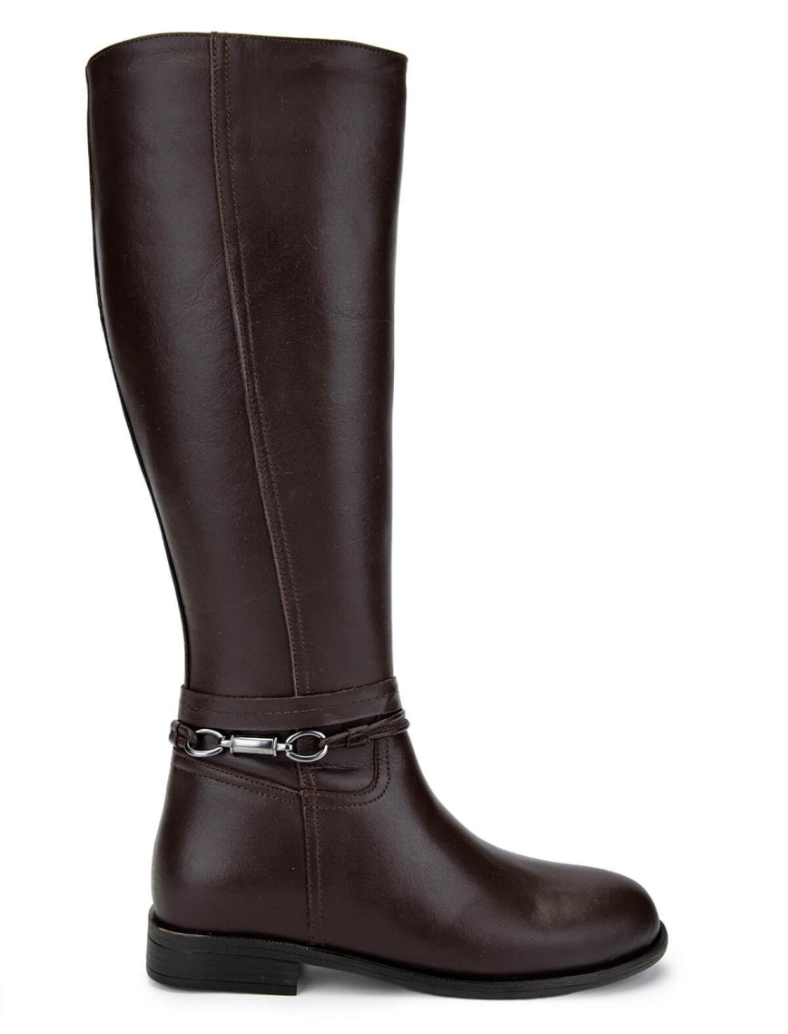 Tamer Tanca Kadın Hakiki Deri Kahverengi Klasik Çizme Tamer Tanca Kadın Hakiki Deri Kahverengi Klasik Çizme