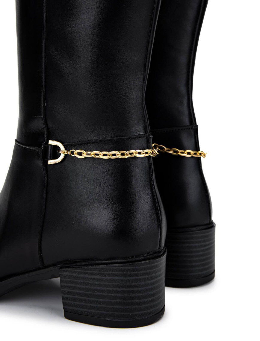 Tamer Tanca Kadın Hakiki Deri Siyah Deri Klasik Çizme Tamer Tanca Kadın Hakiki Deri Siyah Deri Klasik Çizme