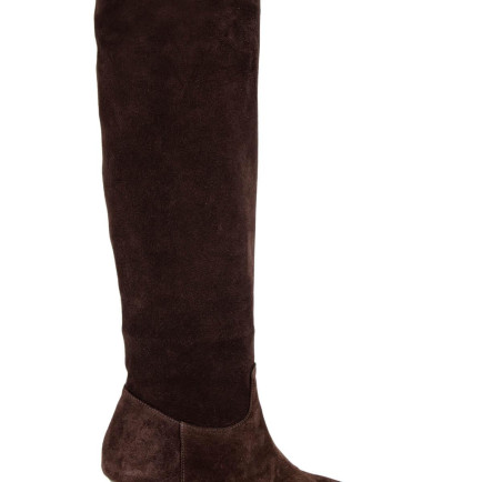 Tamer Tanca Kadın Hakiki Deri Kahverengi Süet Topuklu Çizme