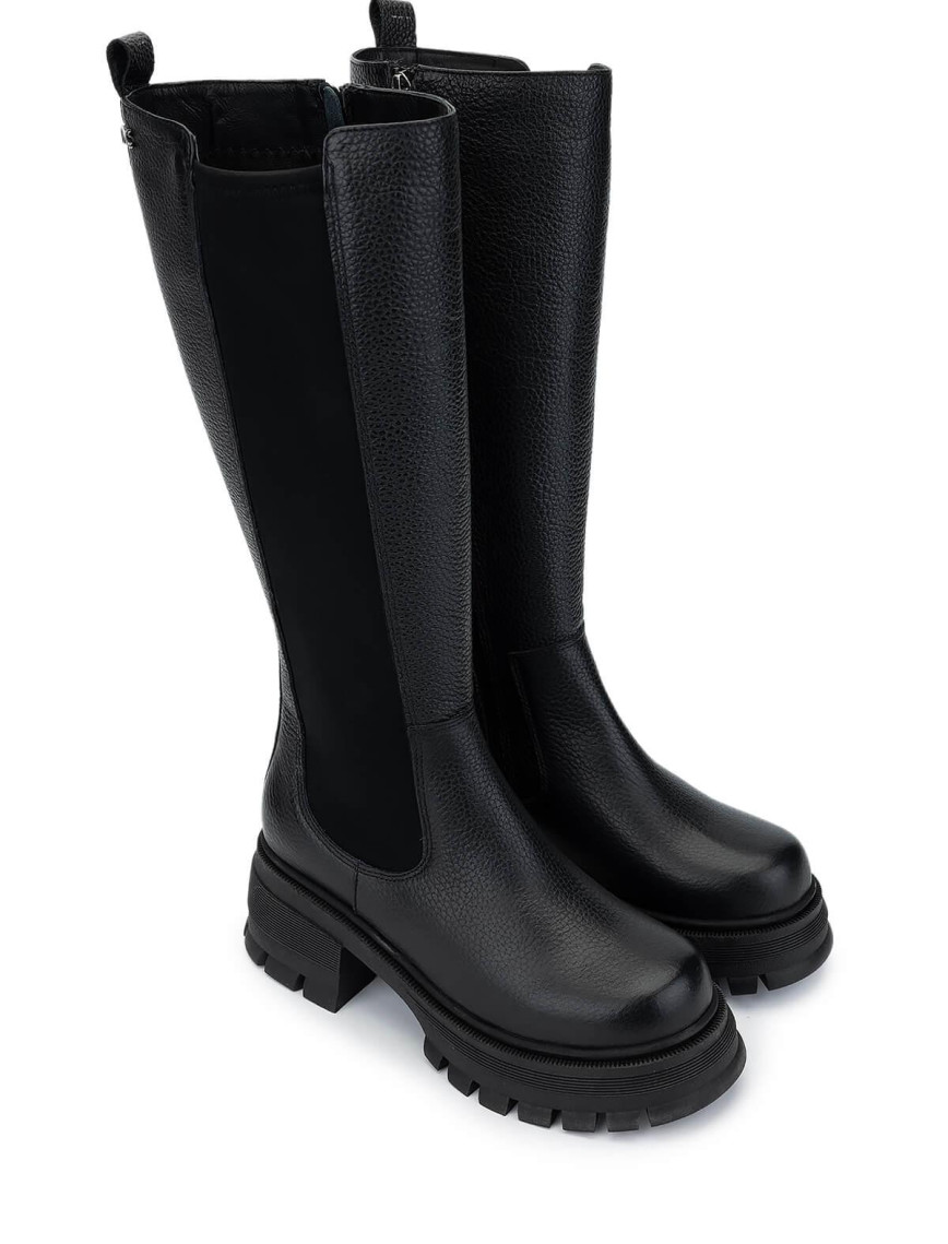 Tamer Tanca Kadın Hakiki Deri Siyah Floter Casual Çizme Tamer Tanca Kadın Hakiki Deri Siyah Floter Casual Çizme