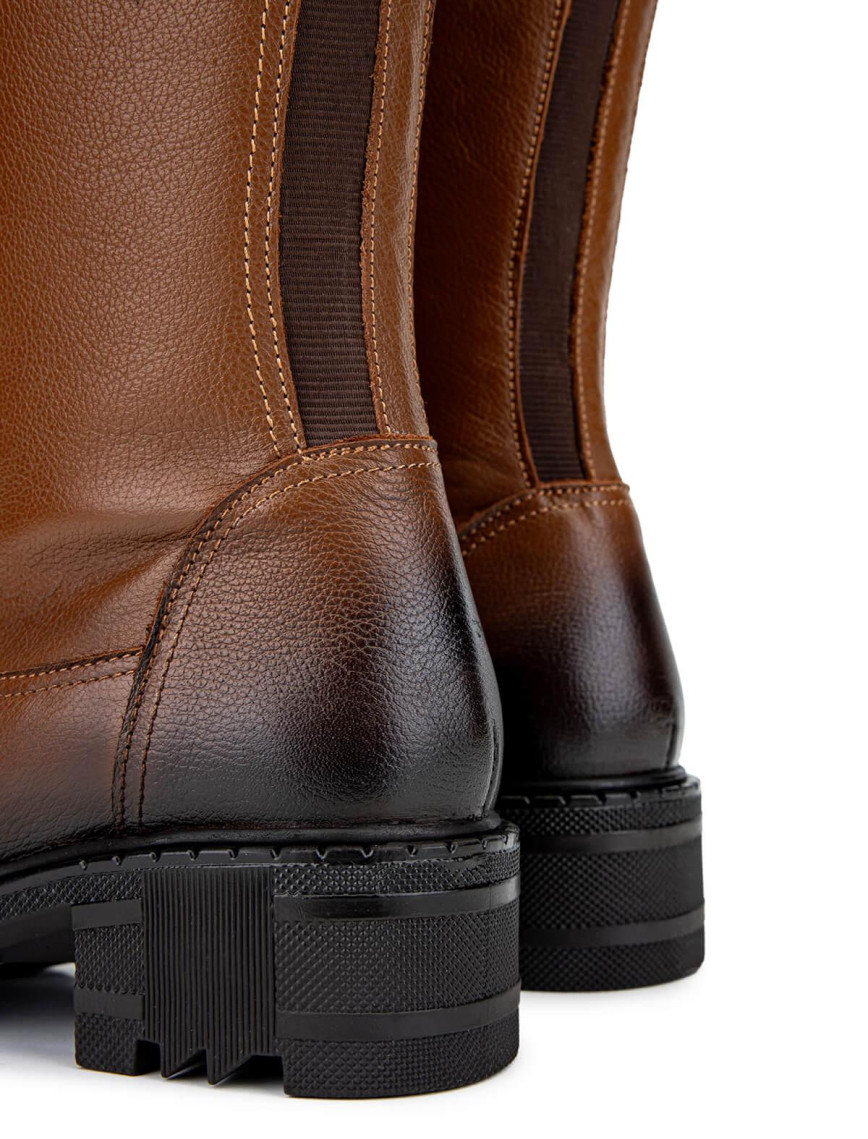 Tamer Tanca Kadın Hakiki Deri Taba Casual Çizme Tamer Tanca Kadın Hakiki Deri Taba Casual Çizme