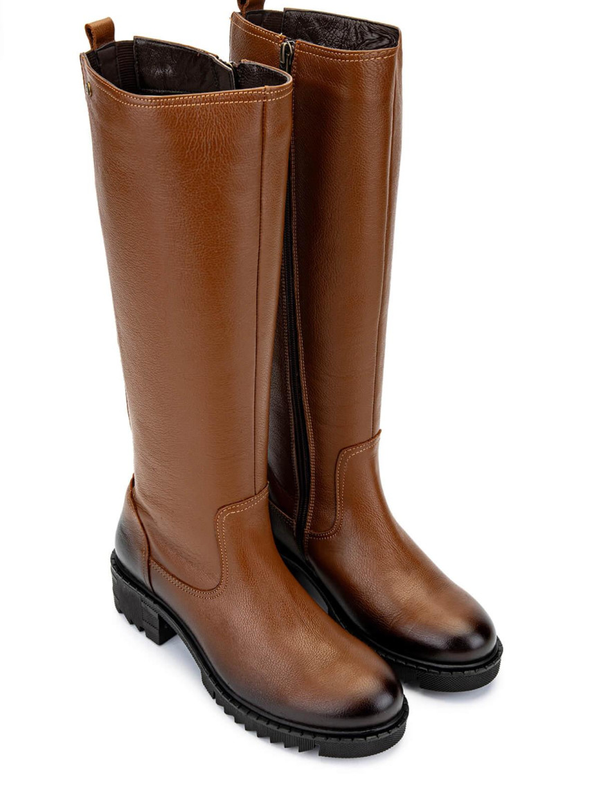 Tamer Tanca Kadın Hakiki Deri Taba Casual Çizme Tamer Tanca Kadın Hakiki Deri Taba Casual Çizme