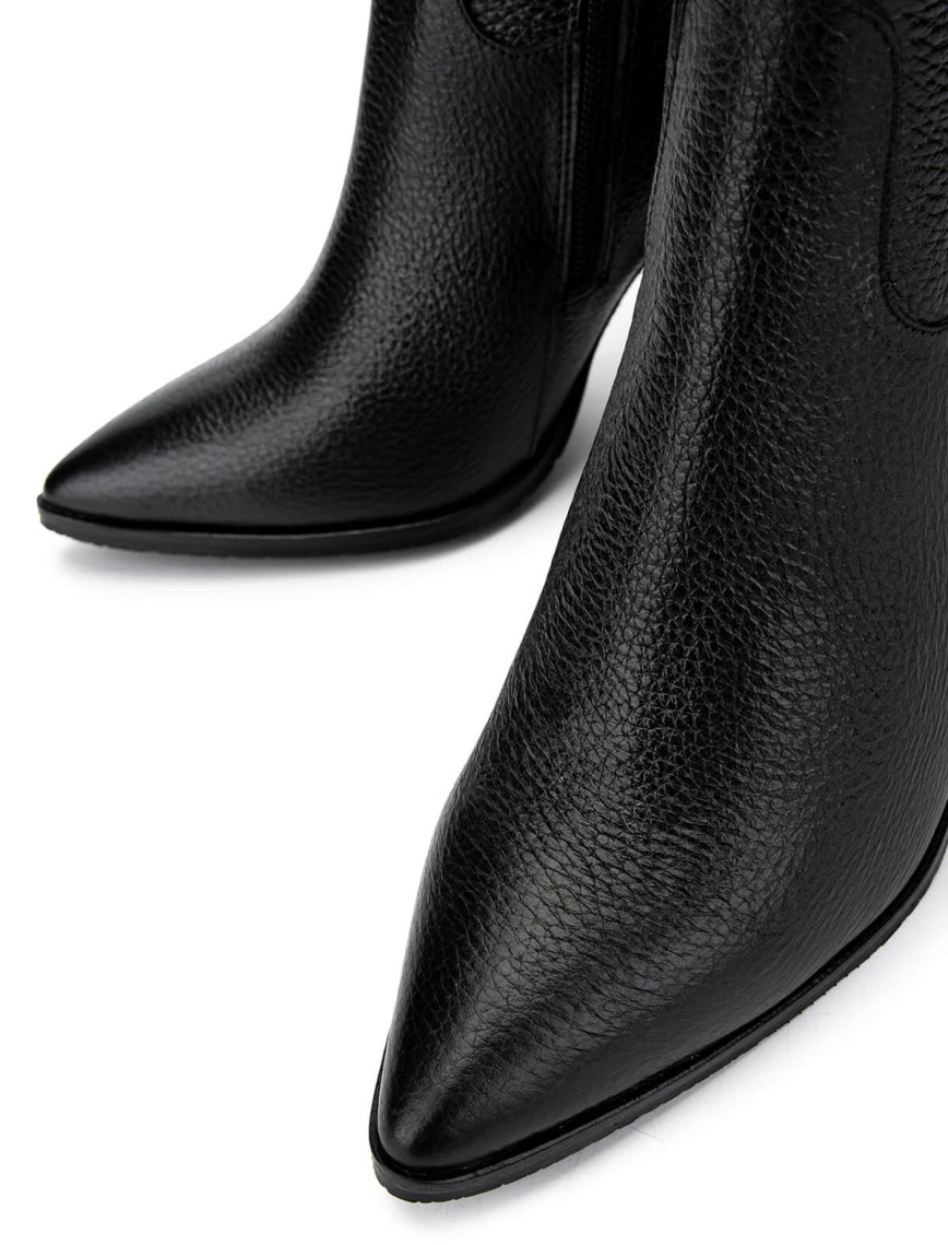 Tamer Tanca Kadın Hakiki Deri Siyah Klasik Çizme Tamer Tanca Kadın Hakiki Deri Siyah Klasik Çizme