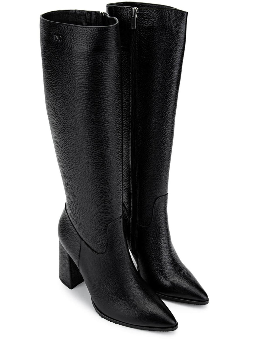 Tamer Tanca Kadın Hakiki Deri Siyah Klasik Çizme Tamer Tanca Kadın Hakiki Deri Siyah Klasik Çizme