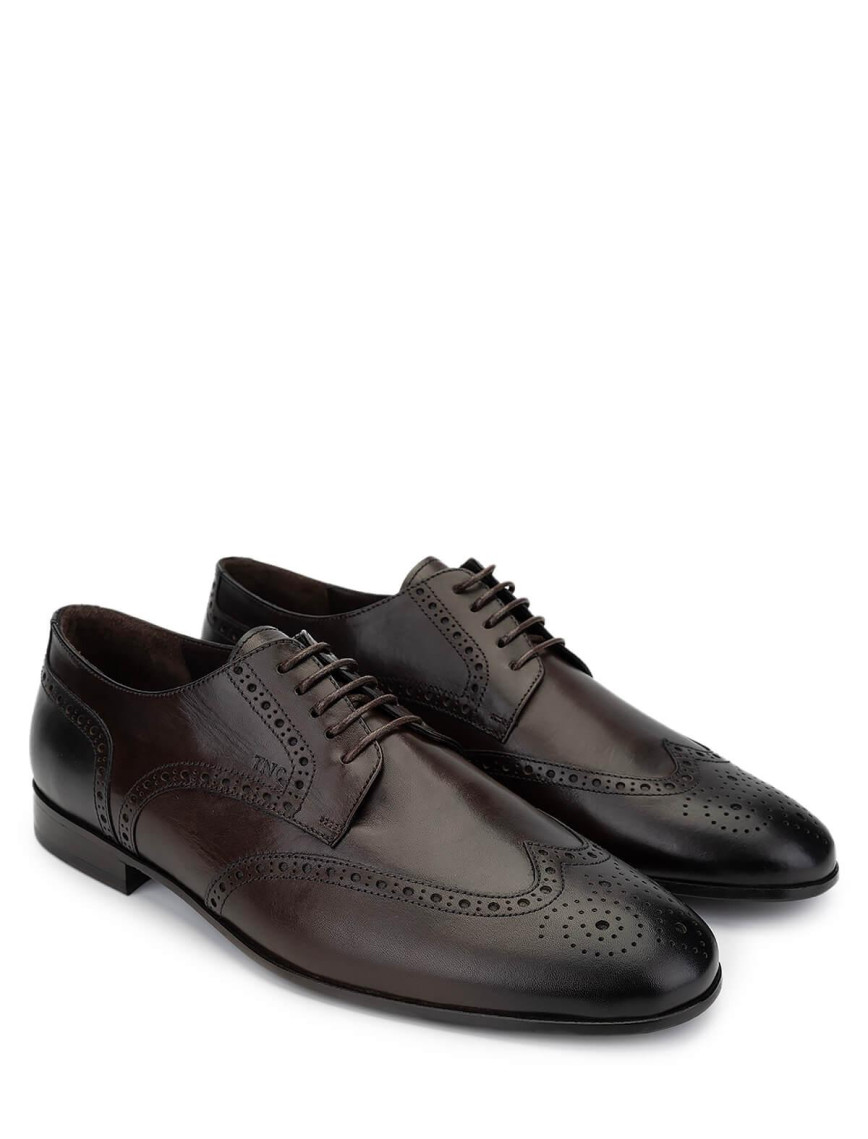 Tamer Tanca Erkek Hakiki Deri Kahverengi Klasik Ayakkabı Tamer Tanca Erkek Hakiki Deri Kahverengi Klasik Ayakkabı