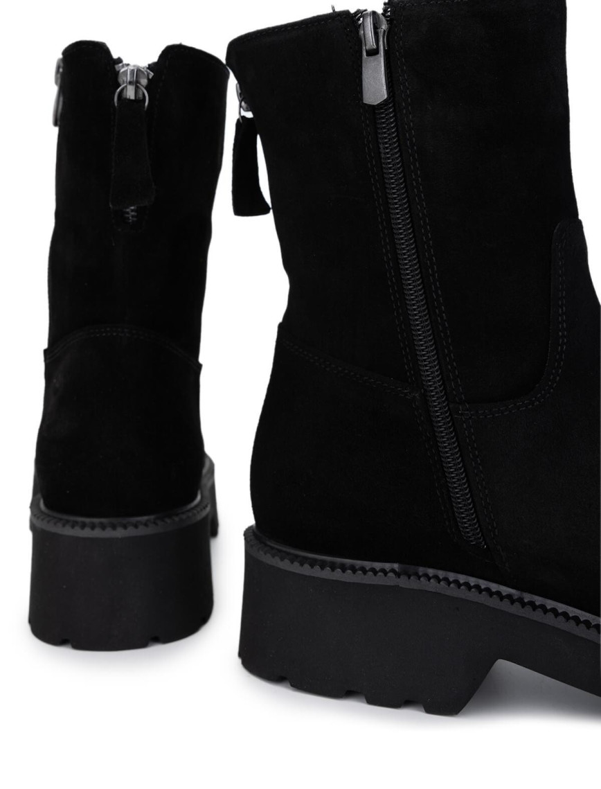 Tamer Tanca Kadın Hakiki Deri Siyah Süet Topuklu Bot Tamer Tanca Kadın Hakiki Deri Siyah Süet Topuklu Bot