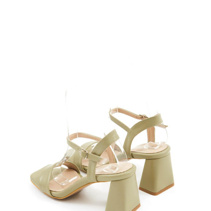 Tamer Tanca Kadın Hakiki Deri Avakado Topuklu Sandalet Tamer Tanca Kadın Hakiki Deri Avakado Topuklu Sandalet