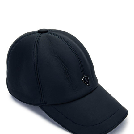 Tamer Tanca Erkek Hakiki Deri Lacivert Şapka Tamer Tanca Erkek Hakiki Deri Lacivert Şapka