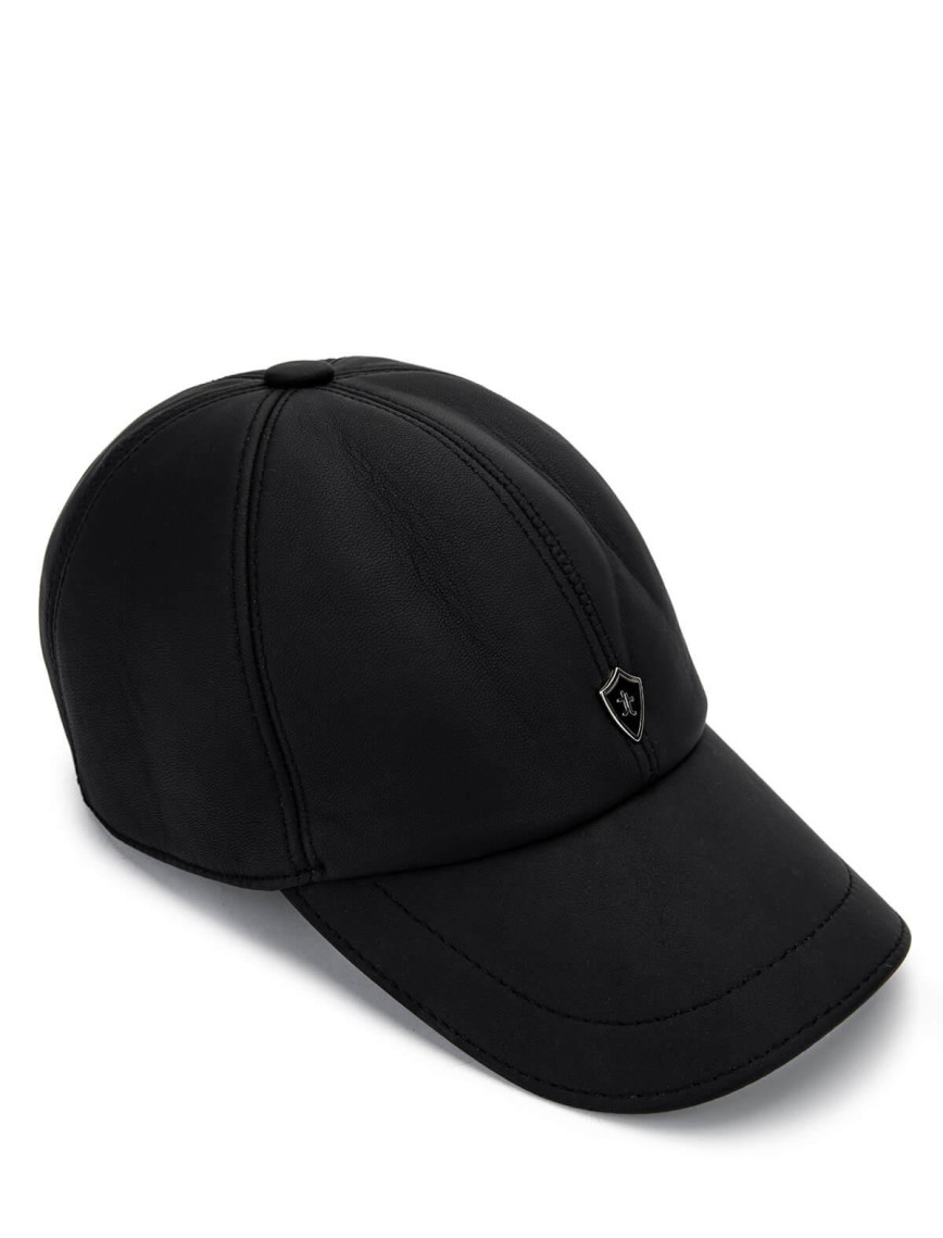 Tamer Tanca Erkek Hakiki Deri Lacivert Şapka Tamer Tanca Erkek Hakiki Deri Lacivert Şapka