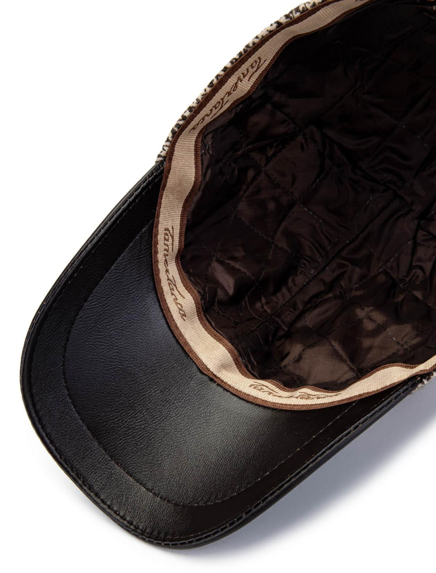 Tamer Tanca Erkek Deri & Tekstil Bej Şapka