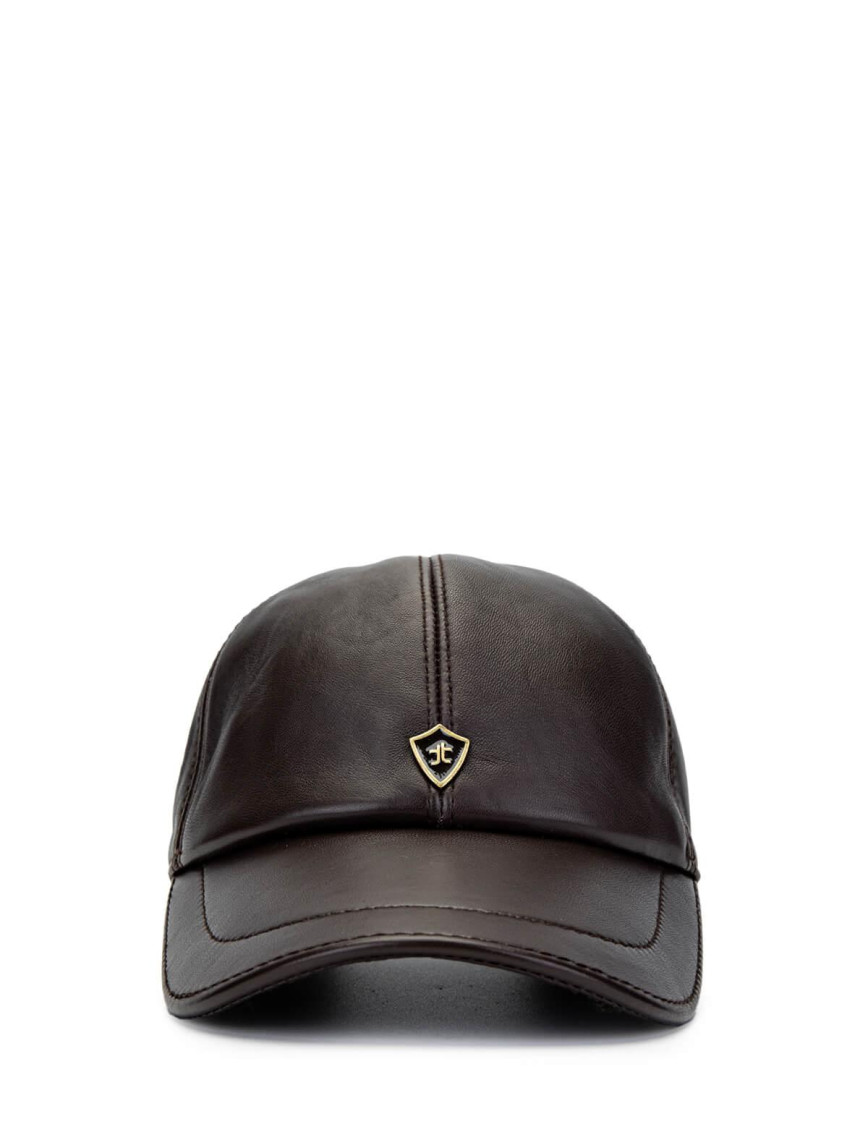 Tamer Tanca Erkek Hakiki Deri Kahverengi Şapka