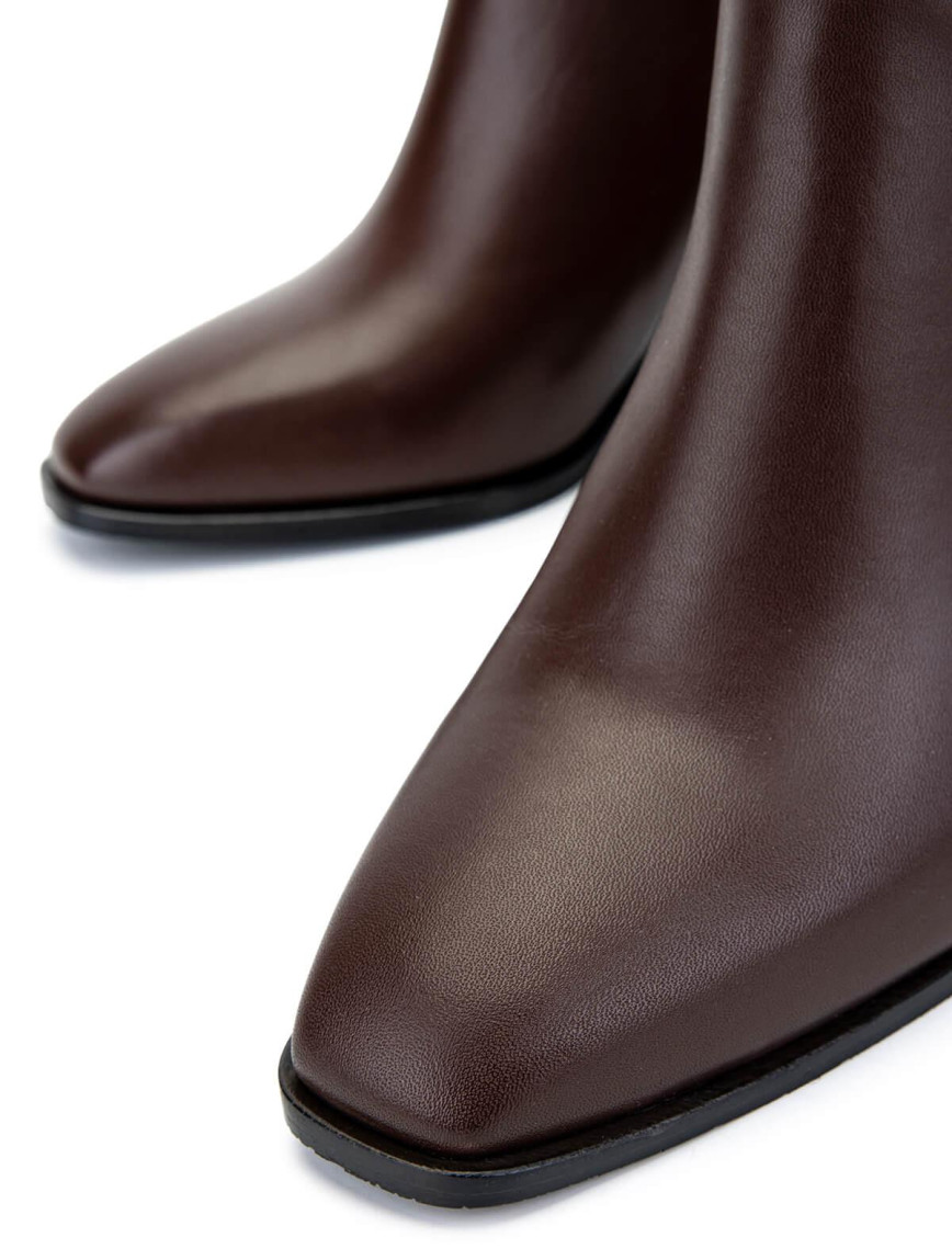 Tamer Tanca Kadın Hakiki Deri Kahverengi Deri Topuklu Bot Tamer Tanca Kadın Hakiki Deri Kahverengi Deri Topuklu Bot