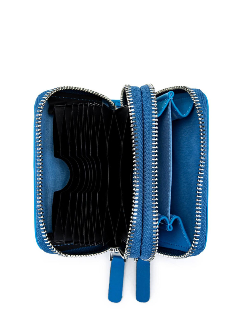 Tamer Tanca Unisex Hakiki Deri Mavi Cüzdan Cuzdan