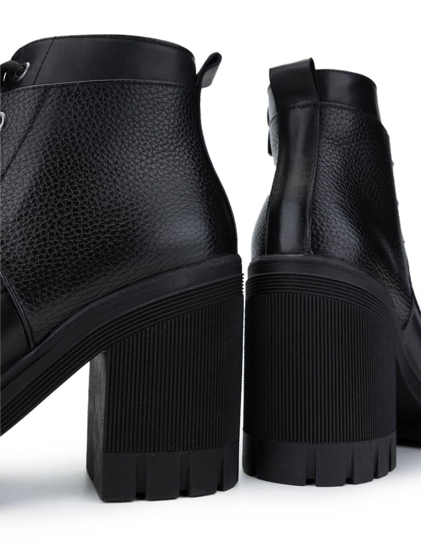 Tamer Tanca Kadın Hakiki Deri Siyah Topuklu Bot Tamer Tanca Kadın Hakiki Deri Siyah Topuklu Bot