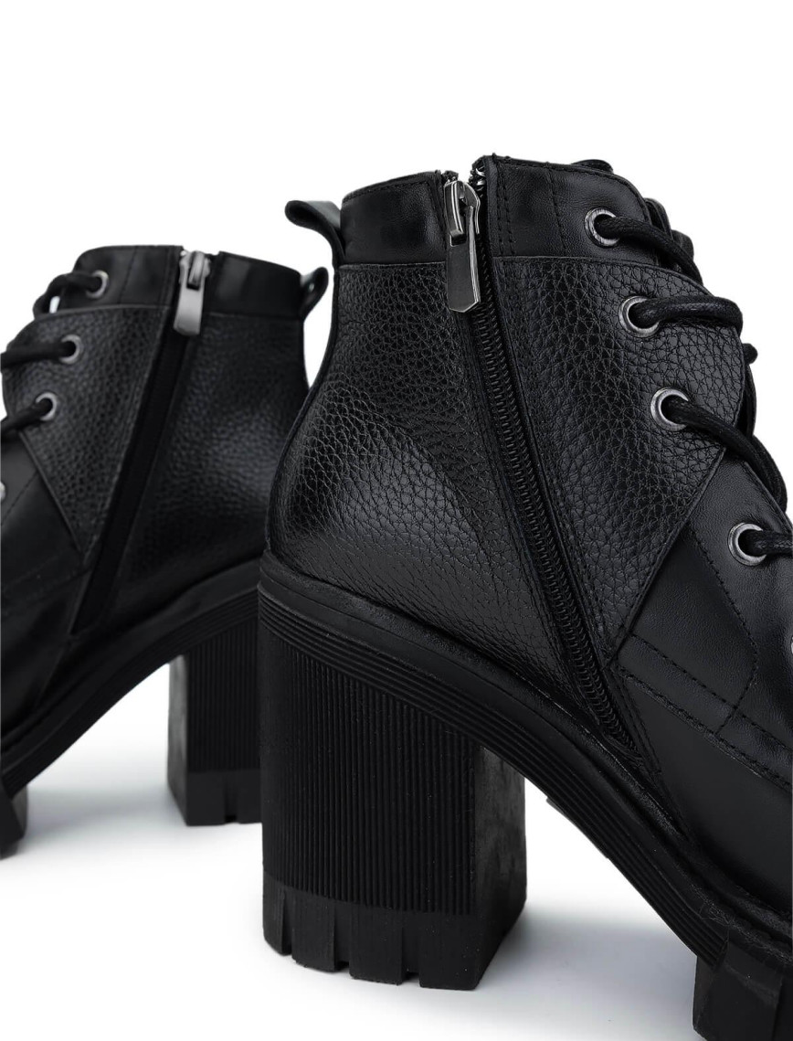 Tamer Tanca Kadın Hakiki Deri Siyah Topuklu Bot Tamer Tanca Kadın Hakiki Deri Siyah Topuklu Bot