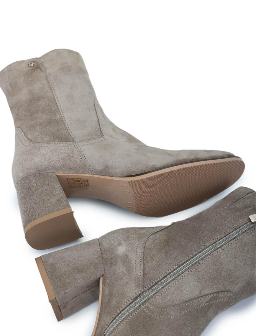 Tamer Tanca Kadın Hakiki Deri Vizon Süet Topuklu Bot Tamer Tanca Kadın Hakiki Deri Vizon Süet Topuklu Bot