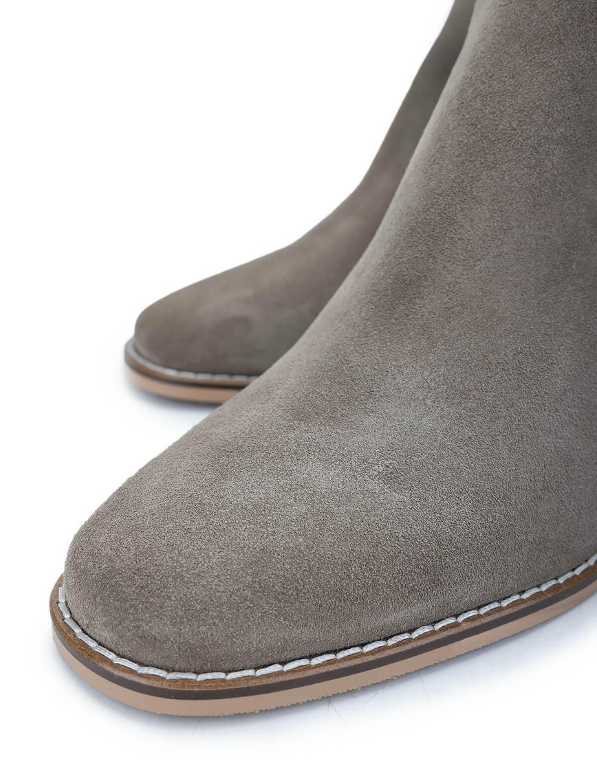 Tamer Tanca Kadın Hakiki Deri Vizon Süet Topuklu Bot Tamer Tanca Kadın Hakiki Deri Vizon Süet Topuklu Bot