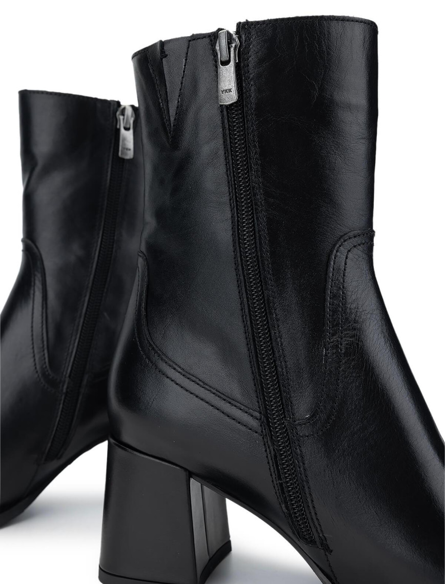 Tamer Tanca Kadın Hakiki Deri Siyah Deri Topuklu Bot Tamer Tanca Kadın Hakiki Deri Siyah Deri Topuklu Bot
