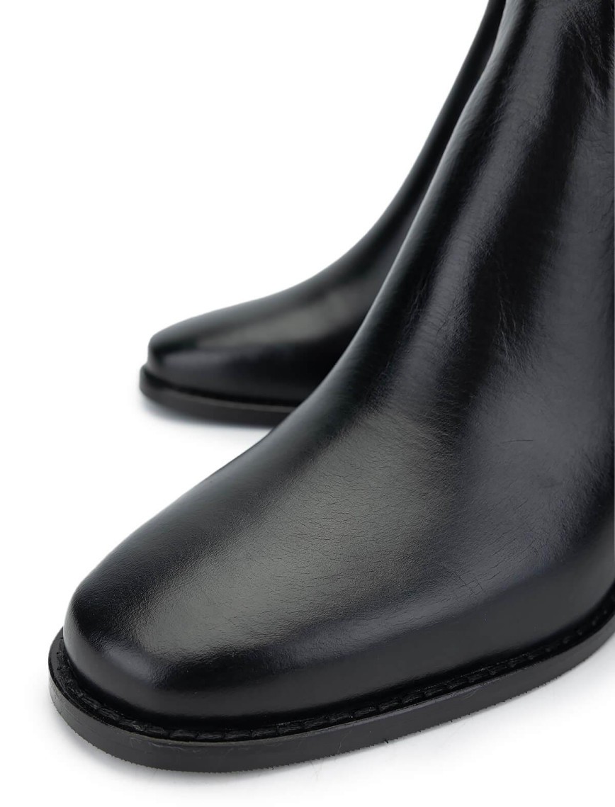 Tamer Tanca Kadın Hakiki Deri Siyah Deri Topuklu Bot Tamer Tanca Kadın Hakiki Deri Siyah Deri Topuklu Bot