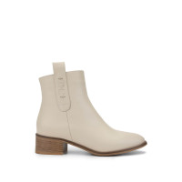 Tamer Tanca Kadın Hakiki Deri Bej Topuklu Bot Tamer Tanca Kadın Hakiki Deri Bej Topuklu Bot