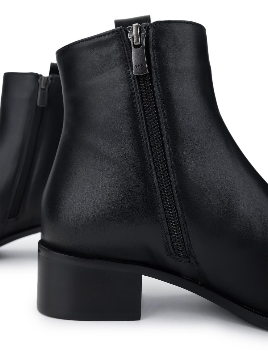 Tamer Tanca Kadın Hakiki Deri Siyah Deri Topuklu Bot Tamer Tanca Kadın Hakiki Deri Siyah Deri Topuklu Bot