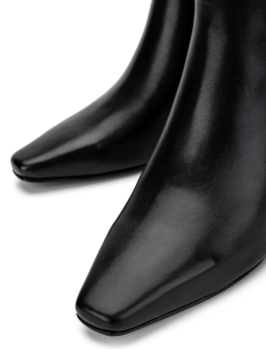 Tamer Tanca Kadın Hakiki Deri Siyah Deri Topuklu Bot Tamer Tanca Kadın Hakiki Deri Siyah Deri Topuklu Bot