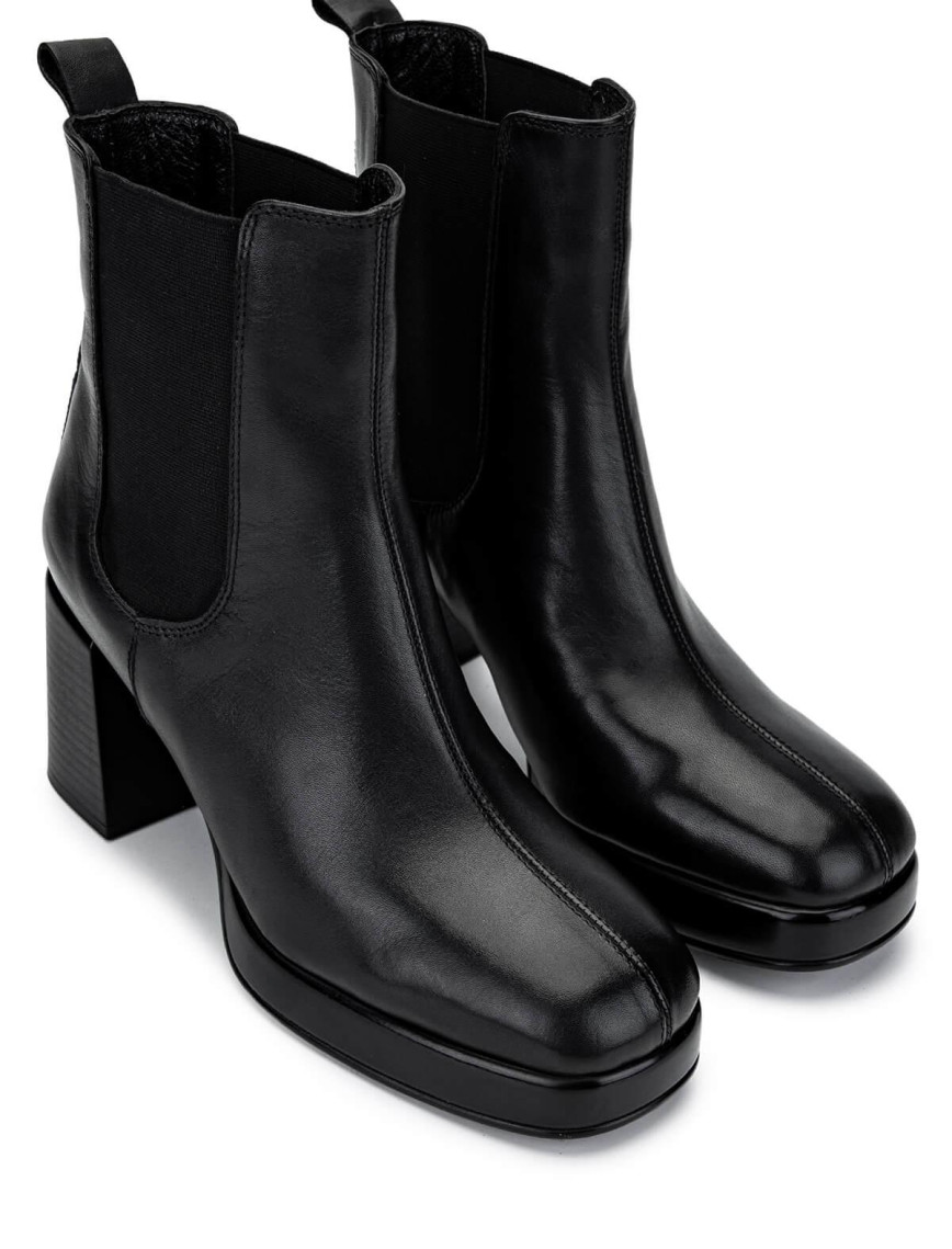 Tamer Tanca Kadın Hakiki Deri Siyah Deri Topuklu Bot Tamer Tanca Kadın Hakiki Deri Siyah Deri Topuklu Bot