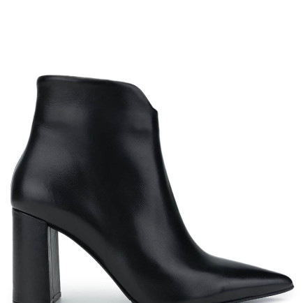 Tamer Tanca Kadın Hakiki Deri Siyah Deri Topuklu Bot