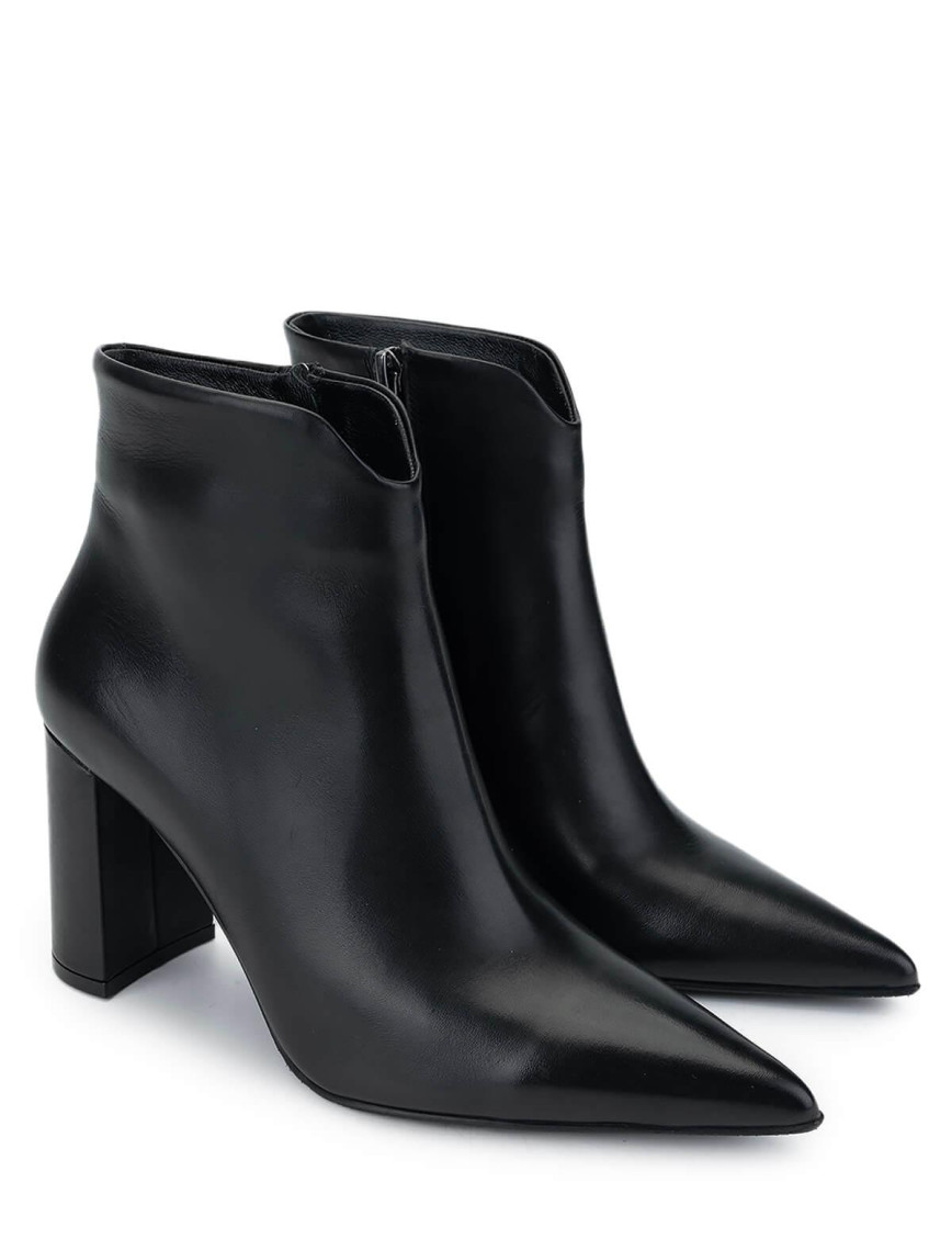Tamer Tanca Kadın Hakiki Deri Siyah Deri Topuklu Bot Tamer Tanca Kadın Hakiki Deri Siyah Deri Topuklu Bot