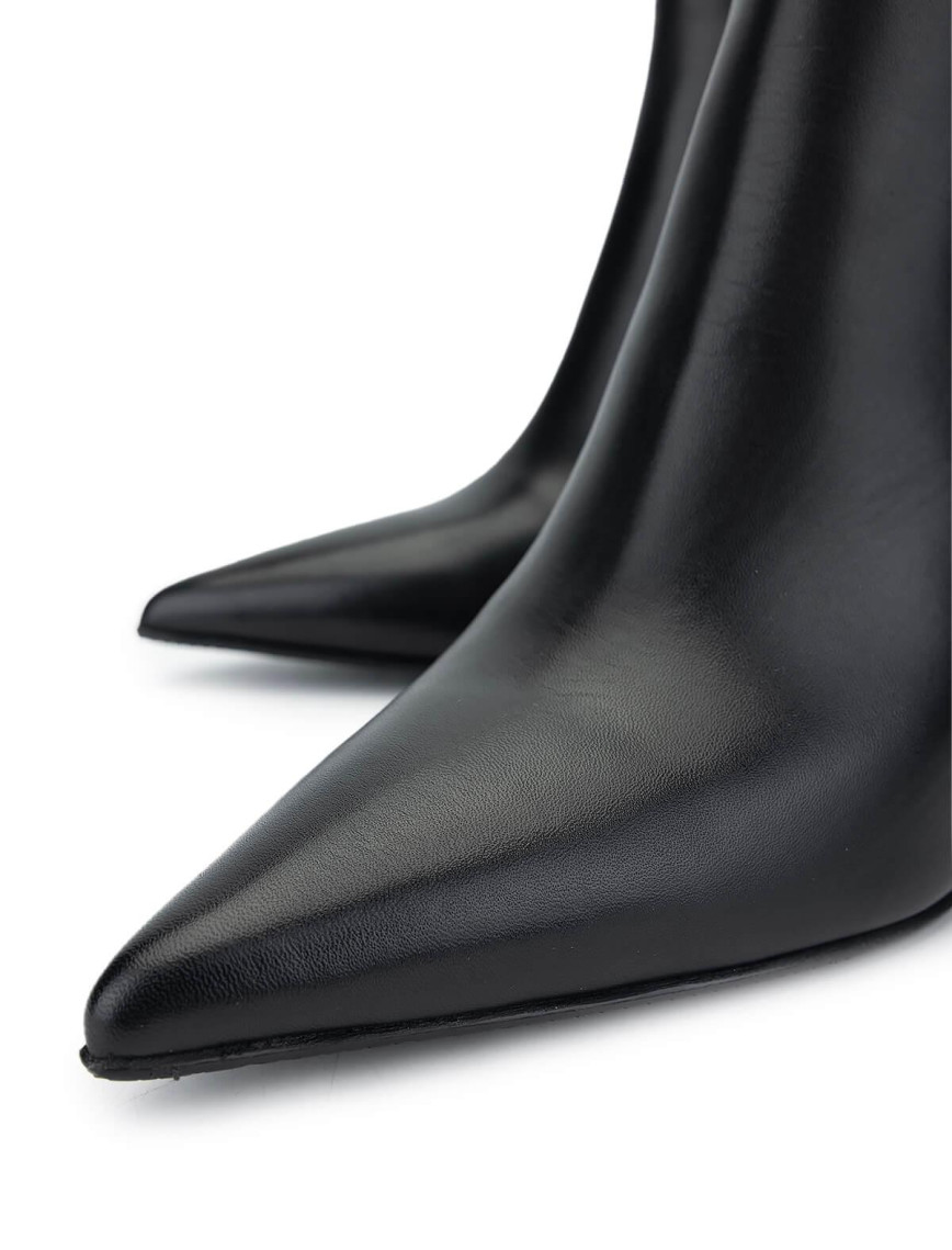 Tamer Tanca Kadın Hakiki Deri Siyah Deri Topuklu Bot Tamer Tanca Kadın Hakiki Deri Siyah Deri Topuklu Bot