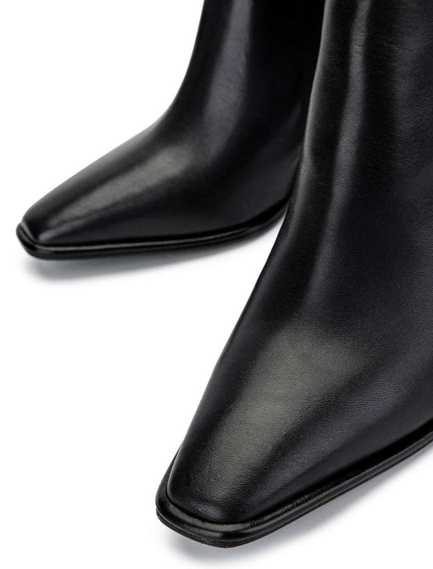 Tamer Tanca Kadın Hakiki Deri Siyah Deri Topuklu Bot Tamer Tanca Kadın Hakiki Deri Siyah Deri Topuklu Bot