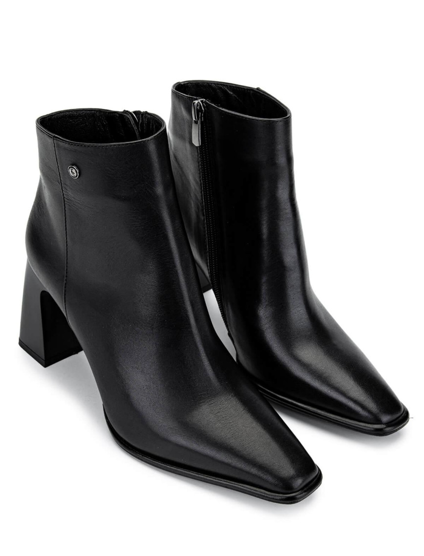 Tamer Tanca Kadın Hakiki Deri Siyah Deri Topuklu Bot Tamer Tanca Kadın Hakiki Deri Siyah Deri Topuklu Bot